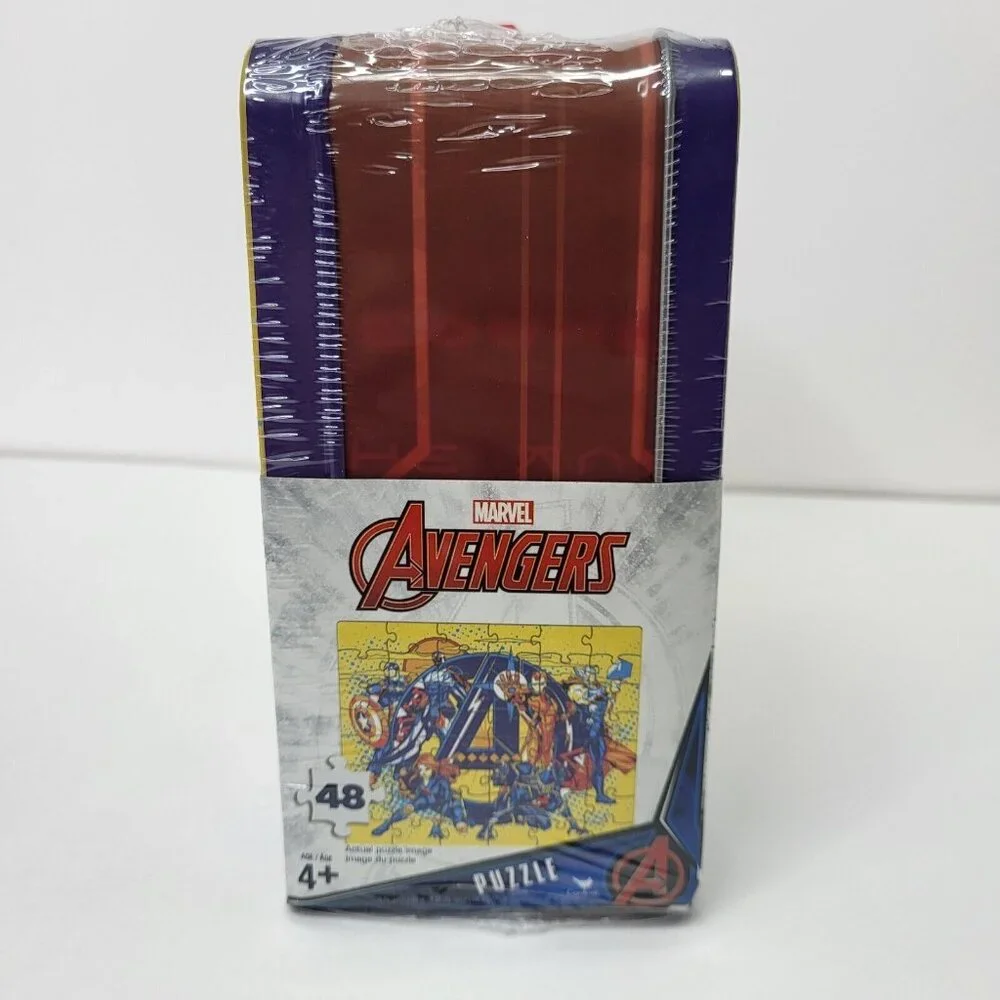 New Marvel Avengers Collector's‎ Tin Lunch Box Puzzle 48 Piece Kids Gift Toy